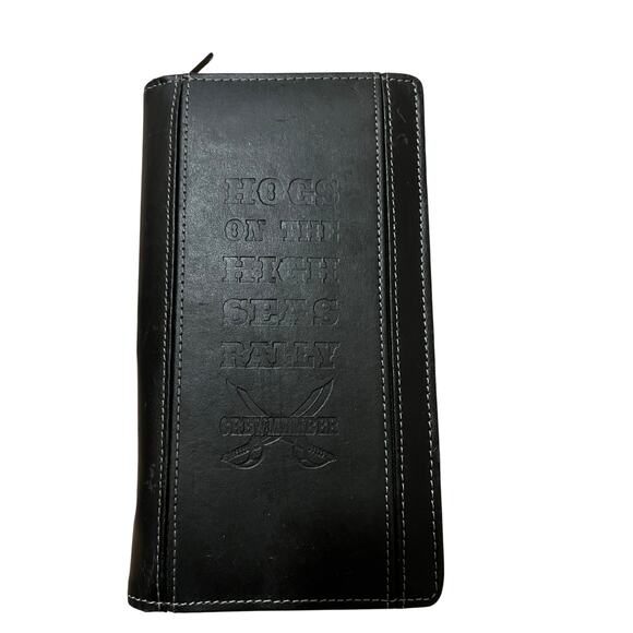 Hogs On The High Seas Rally Crew member wallet portfolio black - Picture 1 of 5